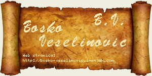 Boško Veselinović vizit kartica